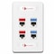 Siemon 1-PORT FLUSH MOUNT UNLOADED, SINGLE GANG ACCEPTS 1 COUPLER, IVORY CT2-FP-20 - alternate 4